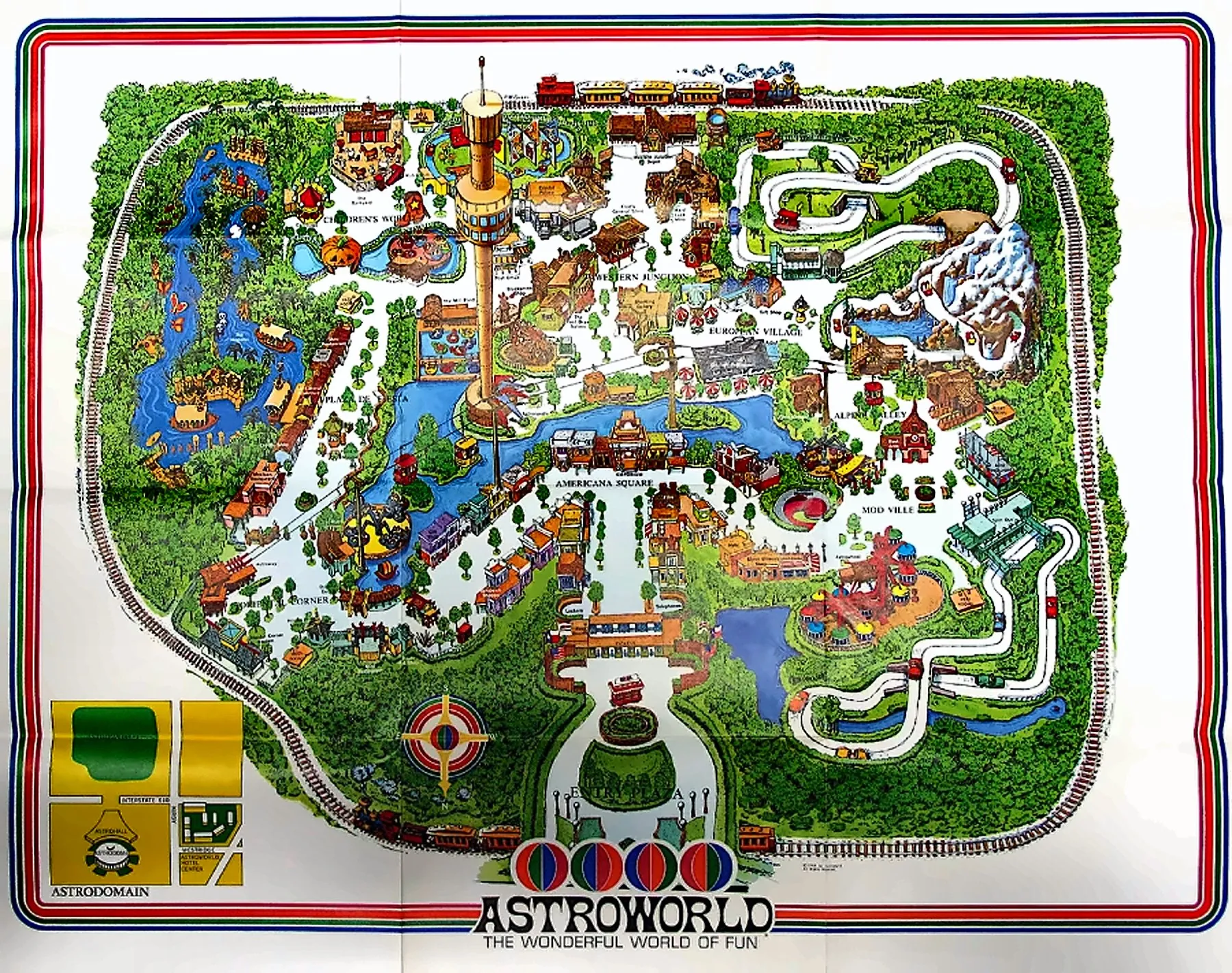 AstroWorld park map, 1968